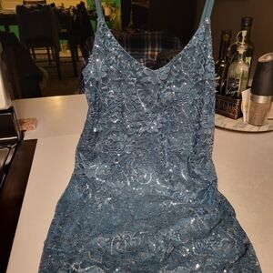 Vanity Midnight Blue Sequen top